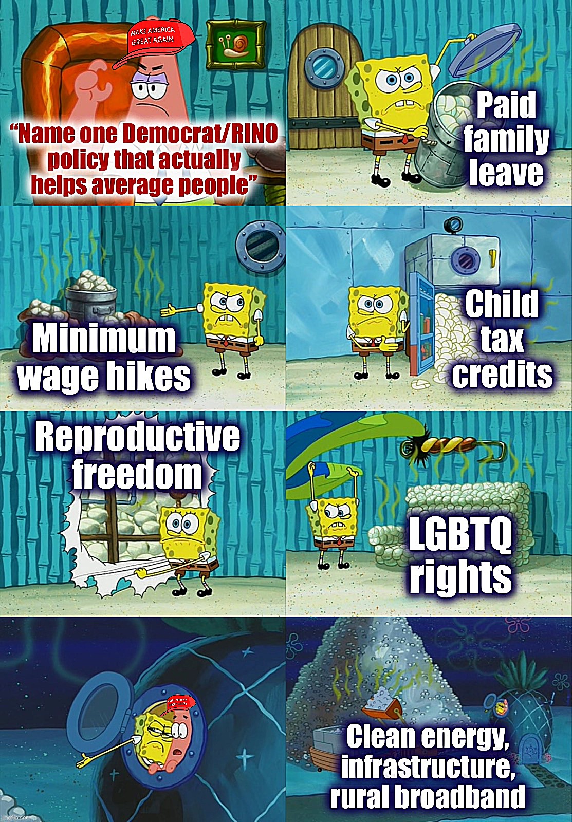 Name one Democrat policy | image tagged in name one democrat policy | made w/ Imgflip meme maker