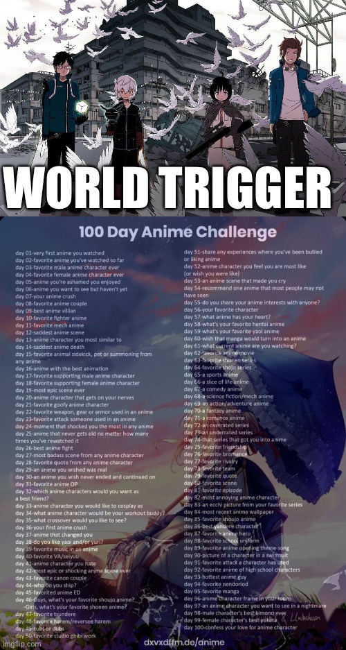 Day 54 | WORLD TRIGGER | image tagged in 100 day anime challenge | made w/ Imgflip meme maker