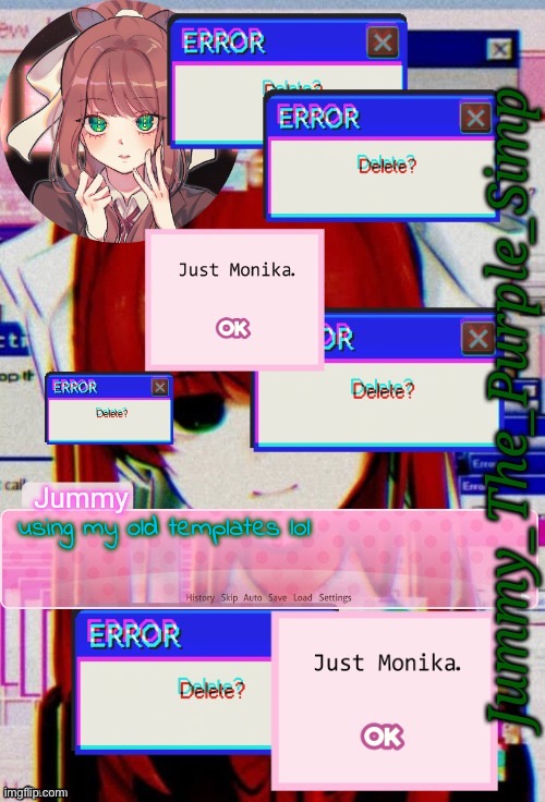 anyways ungood night guys | using my old templates lol | image tagged in jummy's monika temp | made w/ Imgflip meme maker