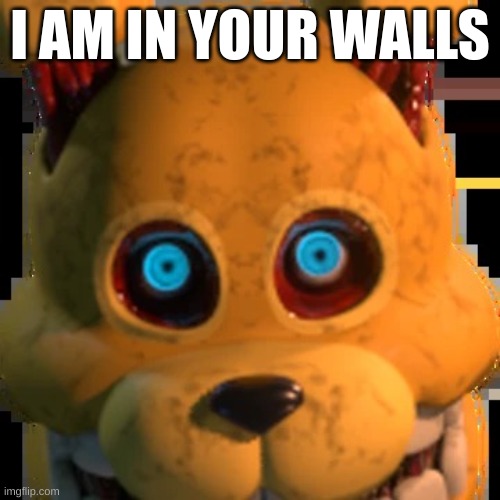 INTO THE PIT | I AM IN YOUR WALLS | image tagged in itp spring bonnie | made w/ Imgflip meme maker