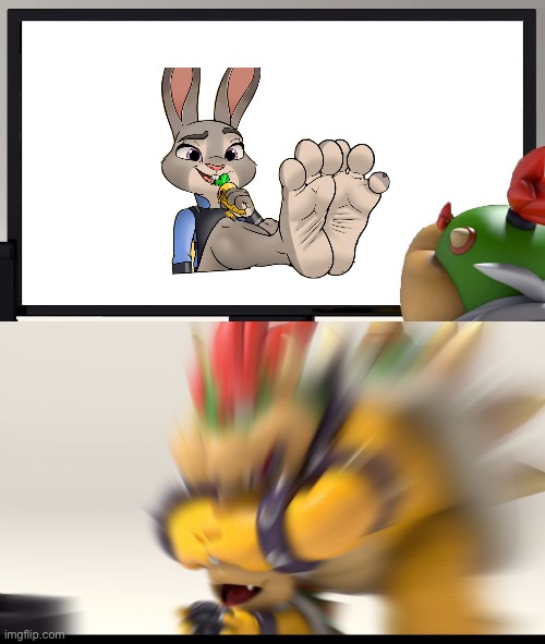 i searched furry in meme templates to find judy hopps :skull: | image tagged in bowser and bowser jr nsfw | made w/ Imgflip meme maker