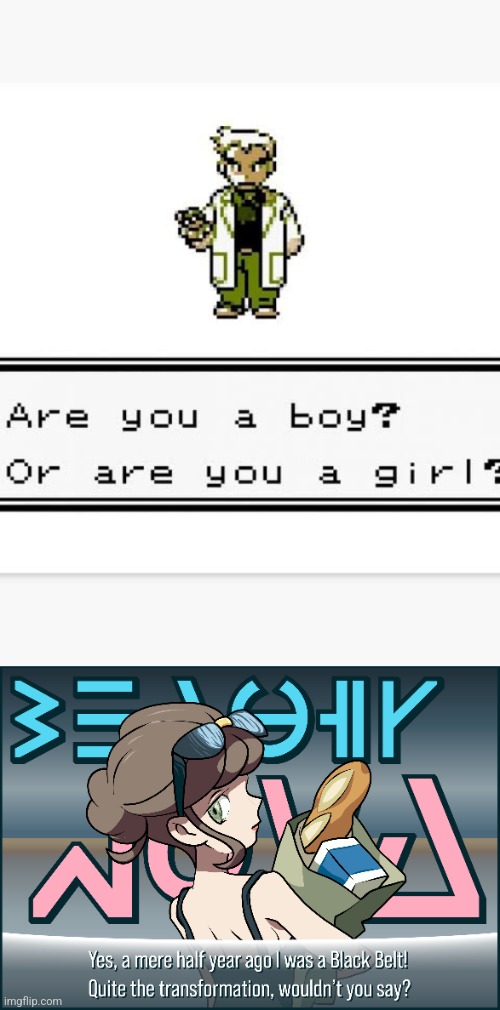 Then or now? | image tagged in are you a boy or are you a girl,beauty nova,transgender,video game,lgbt | made w/ Imgflip meme maker