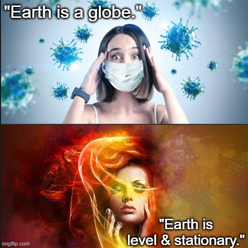 Flat Earth Girrl | "Earth is a globe."; "Earth is level & stationary." | image tagged in flat earth,truth,level,earth | made w/ Imgflip meme maker