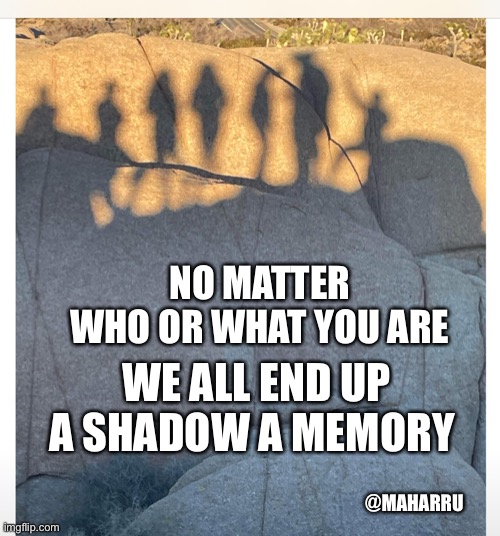 To the top | NO MATTER 
WHO OR WHAT YOU ARE; WE ALL END UP A SHADOW A MEMORY; @MAHARRU | image tagged in strength | made w/ Imgflip meme maker