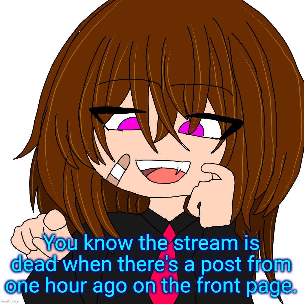 Dead stream. | You know the stream is dead when there's a post from one hour ago on the front page. | image tagged in jayden,spire,isaac | made w/ Imgflip meme maker