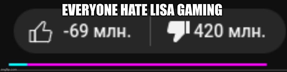 Disliked | EVERYONE HATE LISA GAMING | image tagged in disliked,memes | made w/ Imgflip meme maker