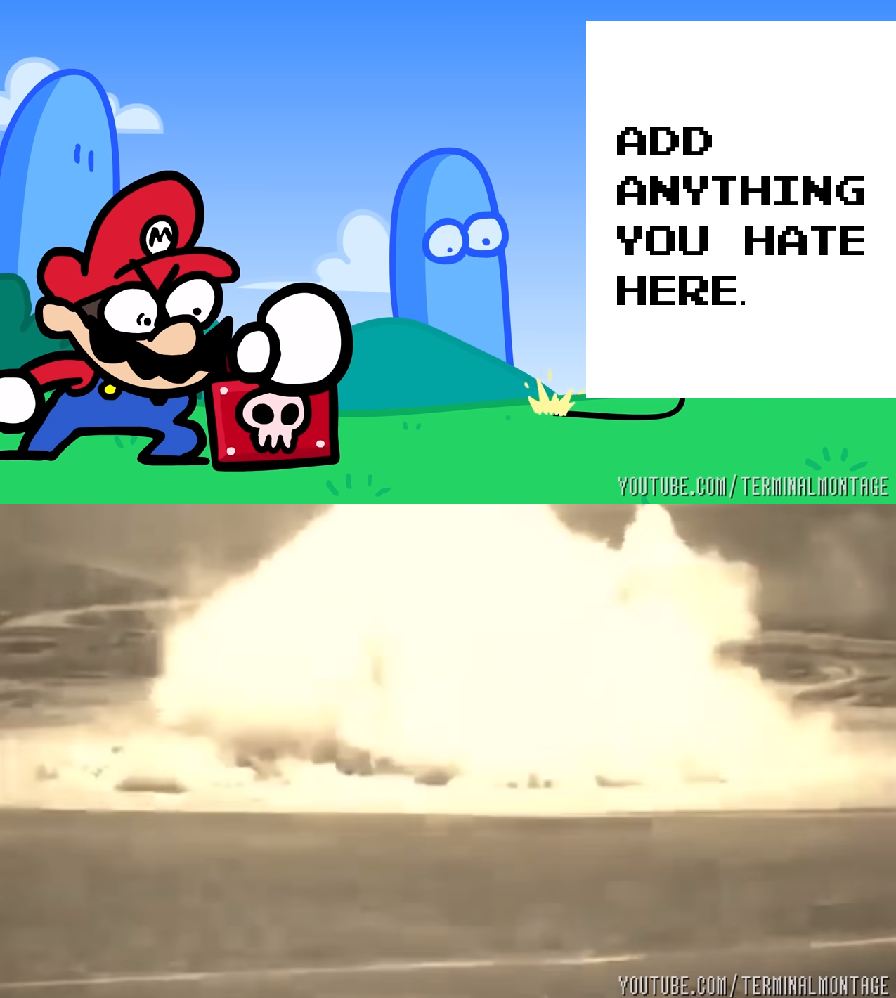 High Quality Angry speedrunner mario Blank Meme Template