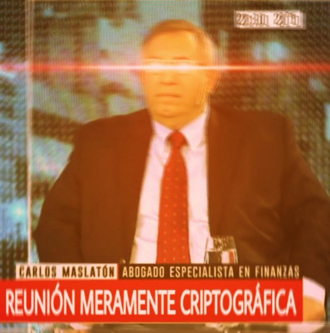 Carlos maslaton reunion meramente criptografica Blank Meme Template