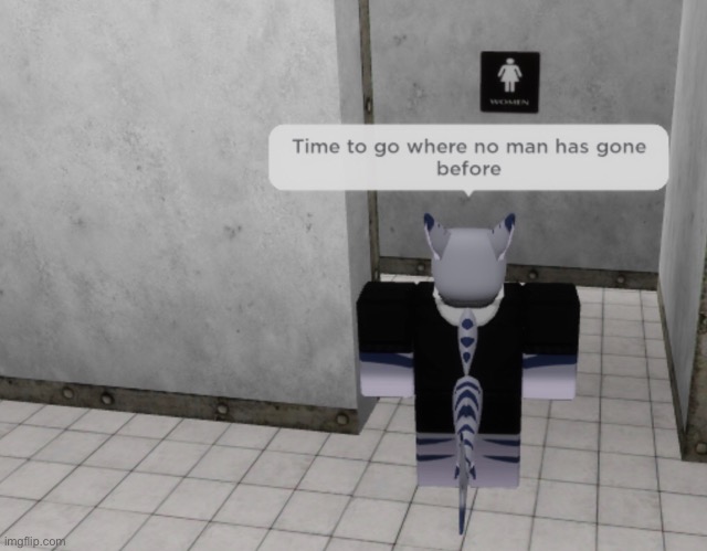 How come whenever i find a womans bathroom in a game i make this | made w/ Imgflip meme maker