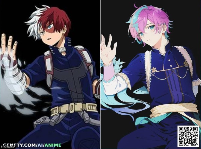 I used an anime filter on Todoroki. This is the result | image tagged in todoroki,anime,filter | made w/ Imgflip meme maker
