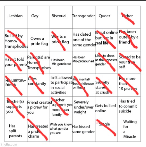 LGBTQIA+ Bingo!! | image tagged in lgbtqia bingo | made w/ Imgflip meme maker