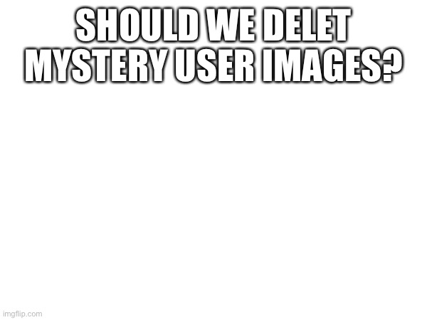 SHOULD WE DELET MYSTERY USER IMAGES? | made w/ Imgflip meme maker