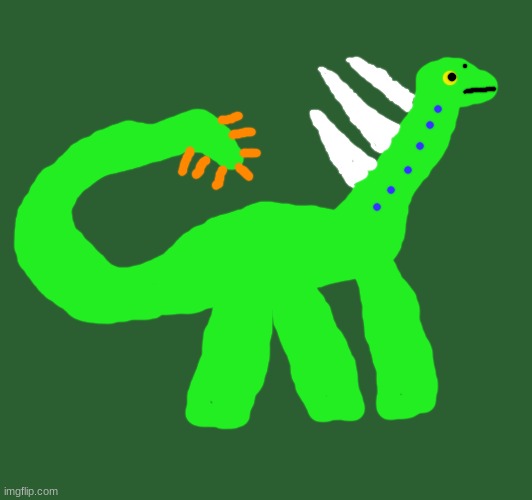 I made a sauropod creature for this project, any name ideas? | made w/ Imgflip meme maker