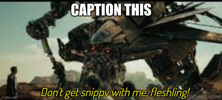Don't care how | CAPTION THIS | image tagged in jetfire don't get snippy with me fleshling | made w/ Imgflip meme maker