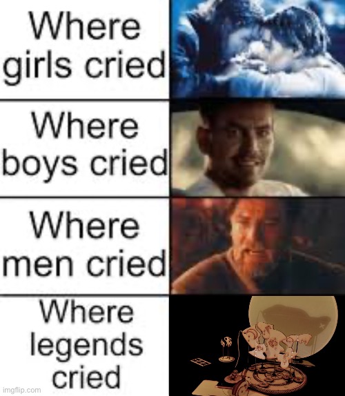 if you didn’t cry at this part I don’t like you | image tagged in where legends cried | made w/ Imgflip meme maker
