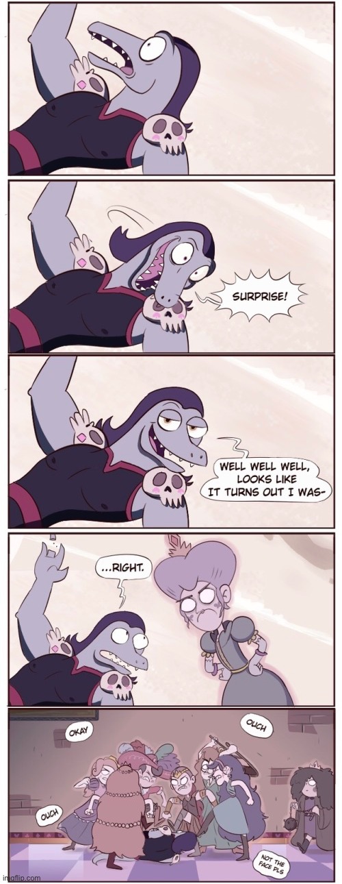 MorningMark - Suprise Beatdown | image tagged in morningmark,svtfoe,comics/cartoons,star vs the forces of evil,comics,memes | made w/ Imgflip meme maker