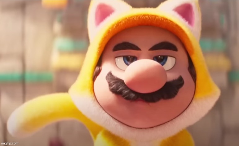 holy shit cat mario movie real | made w/ Imgflip meme maker