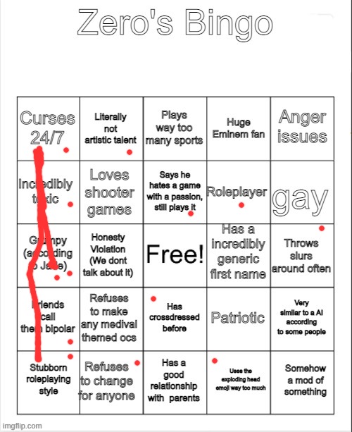 how did I mess up that line? | image tagged in bingo,lol | made w/ Imgflip meme maker