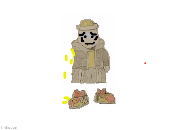 Eggyheads arm got torn off in a battle in a way just right, 
so that eggyhead can't regenerate that part of him. | made w/ Imgflip meme maker