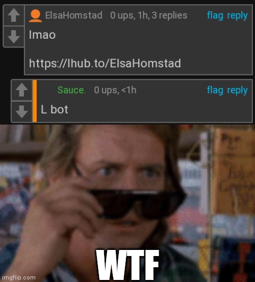 tf | WTF | image tagged in they live sunglasses | made w/ Imgflip meme maker