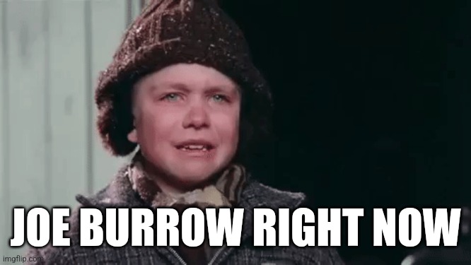 Guess it's still Arrowhead | JOE BURROW RIGHT NOW | image tagged in ralphie | made w/ Imgflip meme maker