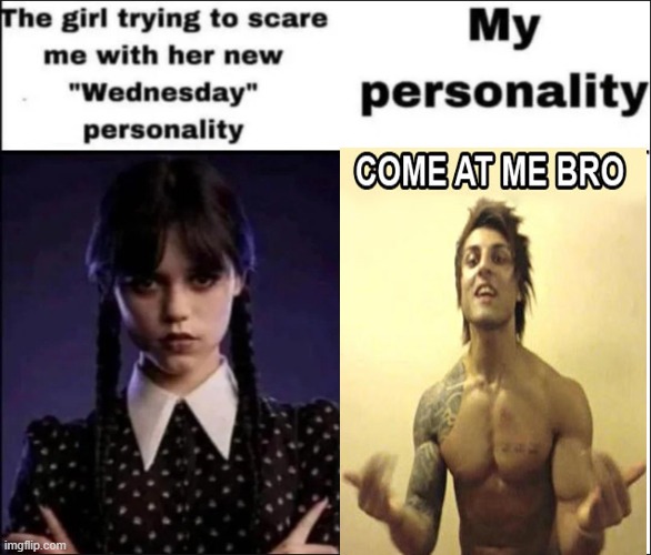 Zyzz meme | image tagged in the girl trying to scare me with her new wednesday personality | made w/ Imgflip meme maker