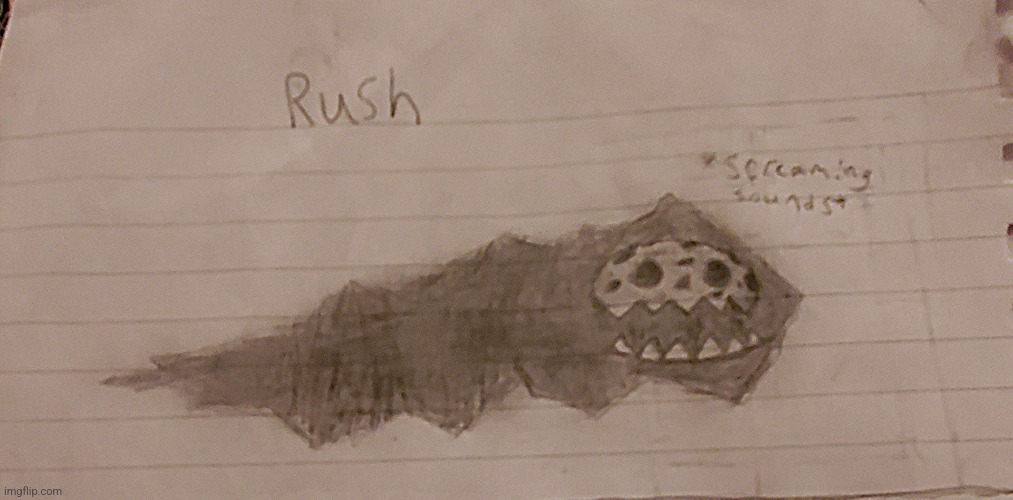 HOW TO DRAW RUSH FROM DOORS ROBLOX 