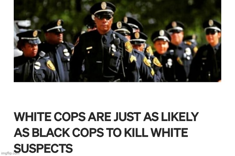 WHITE COPS ARE JUST AS LIKELY AS BLACK COPS TO KILL WHITE SUSPECTS | image tagged in white cops are just as likely as black cops to kill white suspec,black privilege meme | made w/ Imgflip meme maker