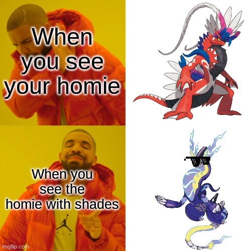 Drake Hotline Bling Meme | When you see your homie; When you see the homie with shades | image tagged in memes,drake hotline bling | made w/ Imgflip meme maker