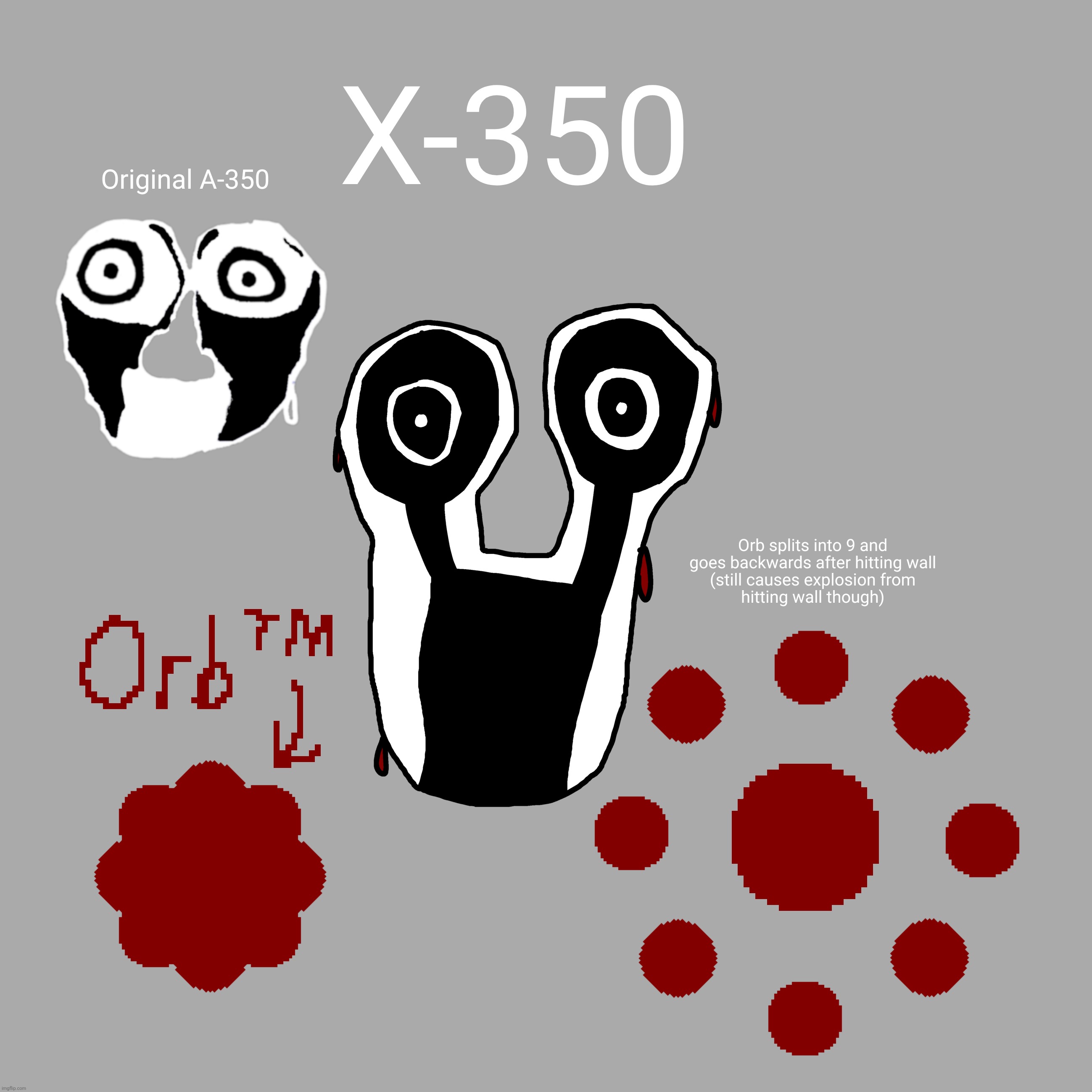 Idk I'm bored (PS unlike A-350, X-350 rebounds 1-3 times) | made w/ Imgflip meme maker