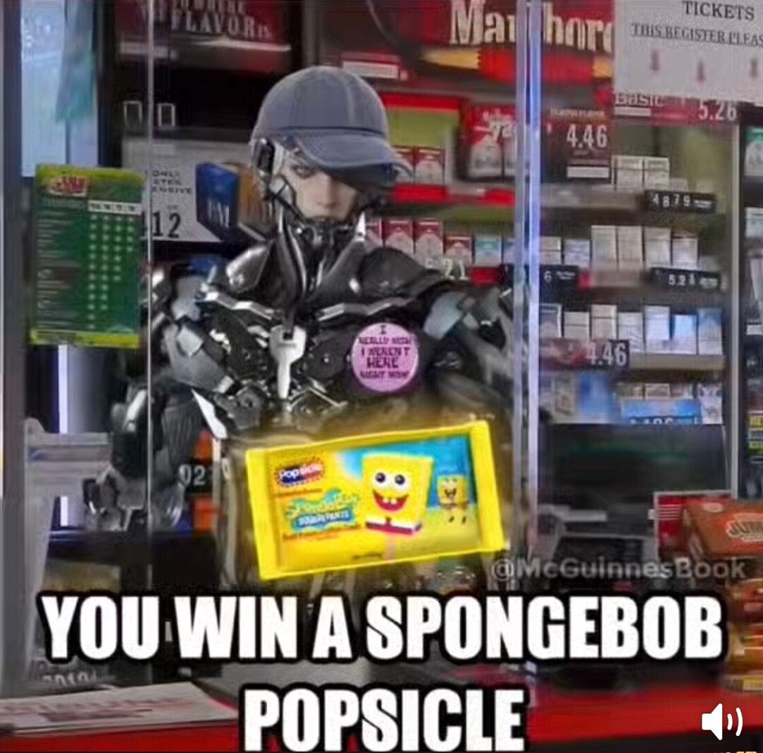 High Quality you win a spongebob popsicle Blank Meme Template