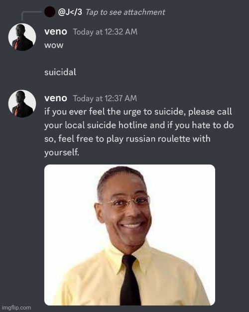 i actually said this to a suicidal person btw | made w/ Imgflip meme maker