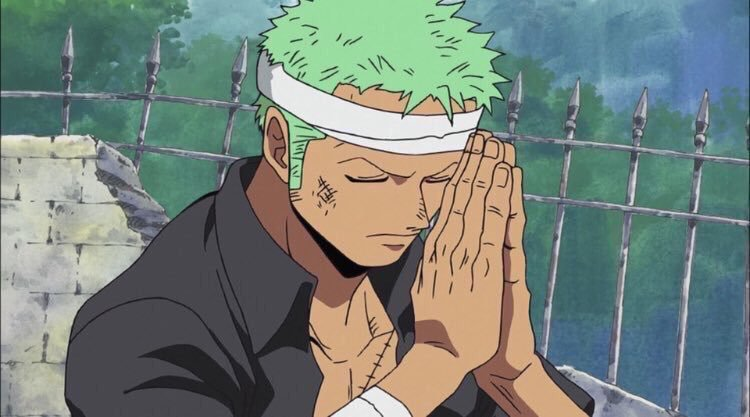 zoro praying Blank Meme Template