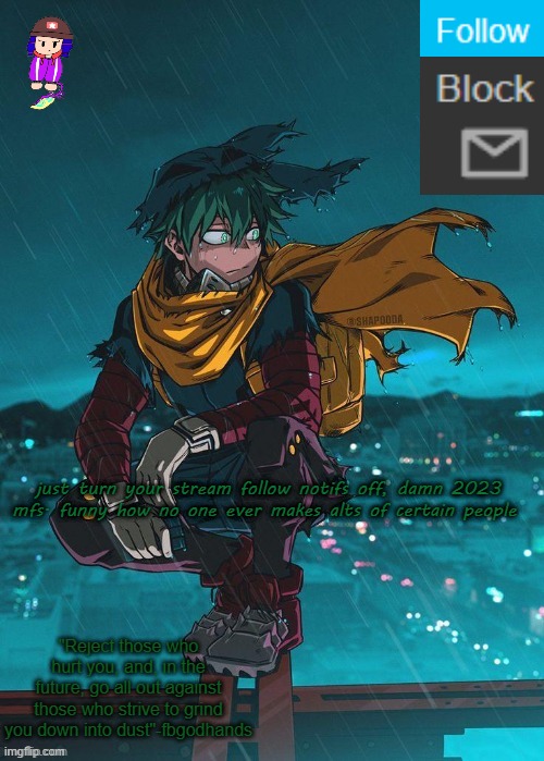 i keep mine on always no matter what because idc | just turn your stream follow notifs off, damn 2023 mfs. funny how no one ever makes alts of certain people | image tagged in pie charts | made w/ Imgflip meme maker