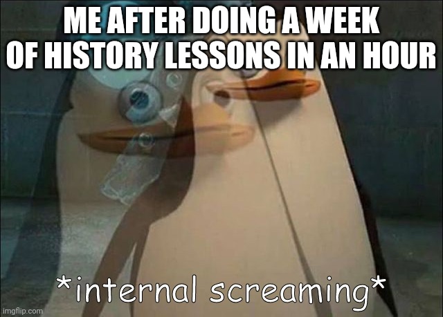 and now i have to do math | ME AFTER DOING A WEEK OF HISTORY LESSONS IN AN HOUR | image tagged in private internal screaming,aaaaaaaaaaaaaaaaaaaaahhhhhhhhhhhhh | made w/ Imgflip meme maker
