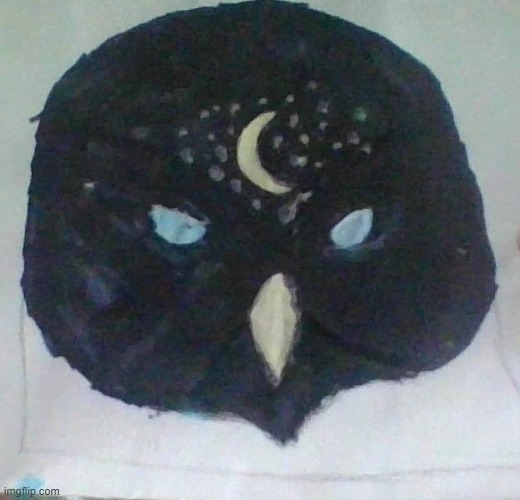 Random owl I tried to draw for someone and probably ended up failing extremely bad | made w/ Imgflip meme maker