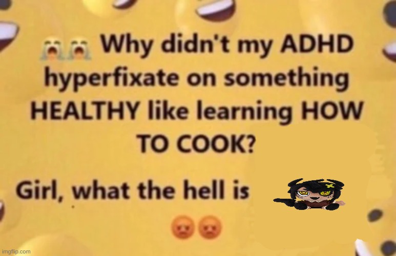 why didn't my adhd | image tagged in why didn't my adhd | made w/ Imgflip meme maker