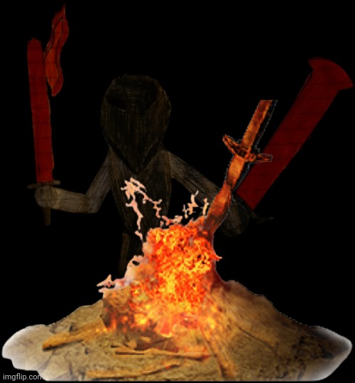 Ask the one near the bonfire anything (must be SFW) | made w/ Imgflip meme maker