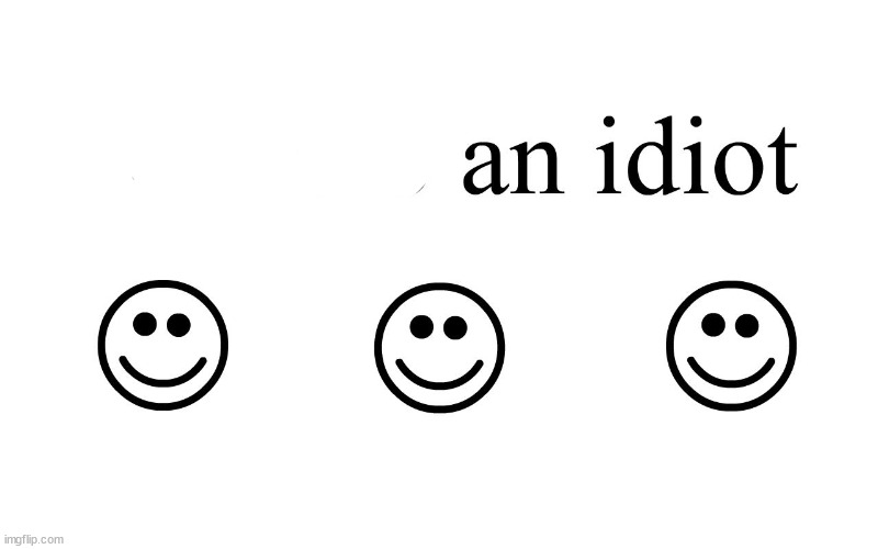 You Are An Idiot!! | image tagged in you are an idiot | made w/ Imgflip meme maker
