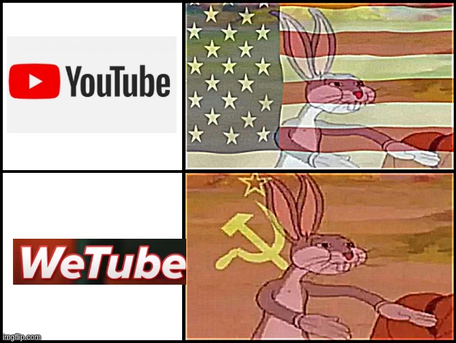 Surprise communism | image tagged in capitalist and communist,communism,bugs bunny communist | made w/ Imgflip meme maker
