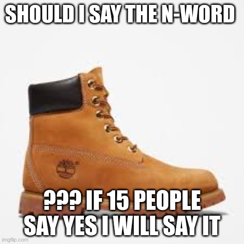 ??? | SHOULD I SAY THE N-WORD; ??? IF 15 PEOPLE SAY YES I WILL SAY IT | made w/ Imgflip meme maker