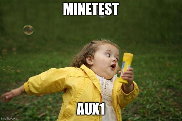 meme about Aux1 in Minetest