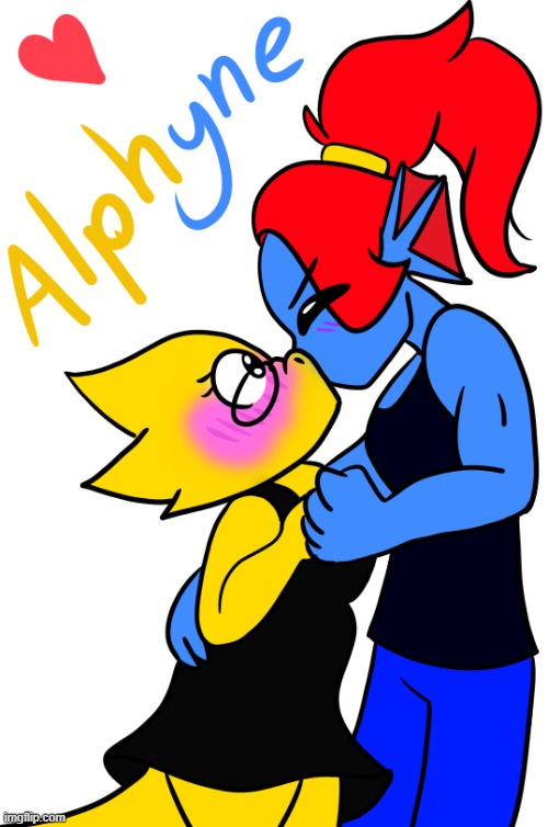 I found one of my old drawings from like a year ago | image tagged in undertale,alphys,undyne,alphyne,ship art,gay | made w/ Imgflip meme maker
