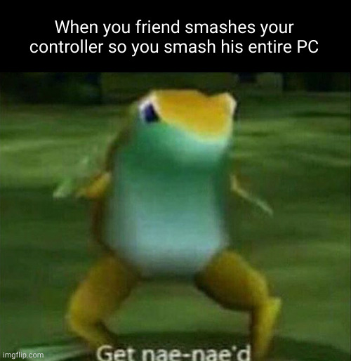 Some might call me El Primo for that one. | When you friend smashes your controller so you smash his entire PC | image tagged in get nae-nae'd | made w/ Imgflip meme maker