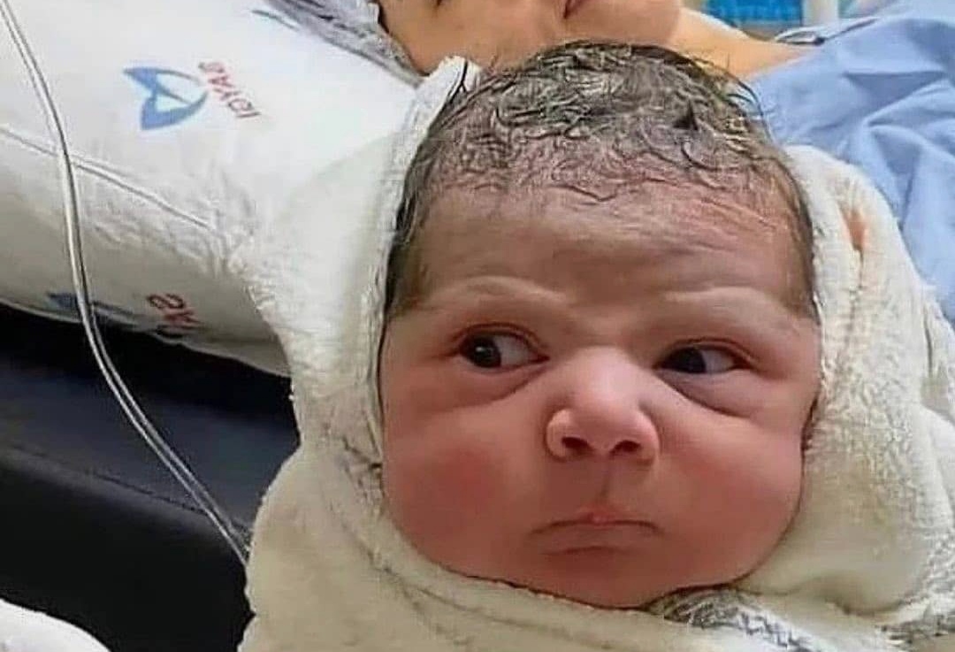 Skeptical baby Blank Meme Template