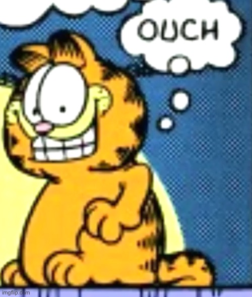 Garfield Ouch | image tagged in garfield ouch | made w/ Imgflip meme maker