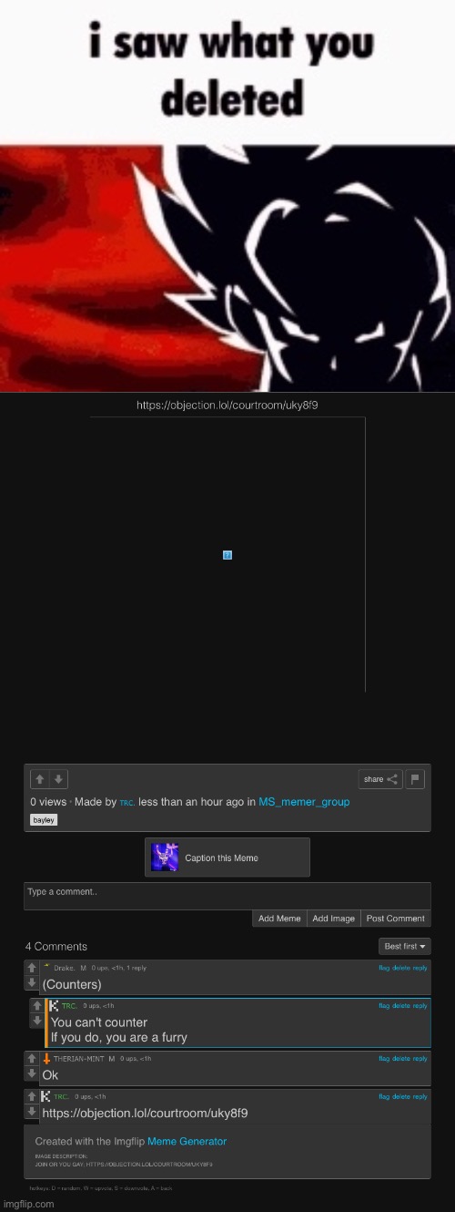 image tagged in i saw what you deleted | made w/ Imgflip meme maker