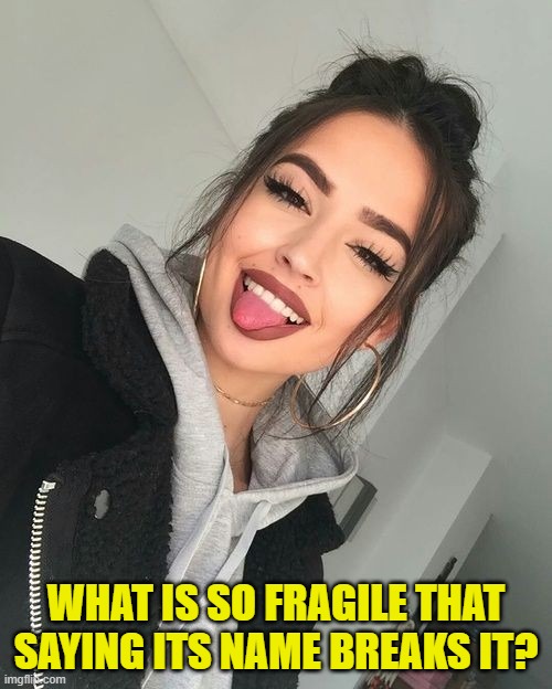 WHAT IS SO FRAGILE THAT SAYING ITS NAME BREAKS IT? | image tagged in riddle | made w/ Imgflip meme maker