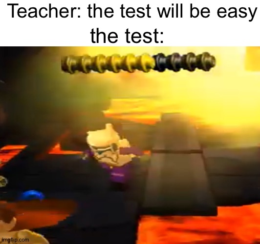 the hardest LSTW THE COMPLETE SAGA LEVEL. | Teacher: the test will be easy; the test: | image tagged in lego,lego week,star wars,lol,gifs,absolute star wars | made w/ Imgflip meme maker