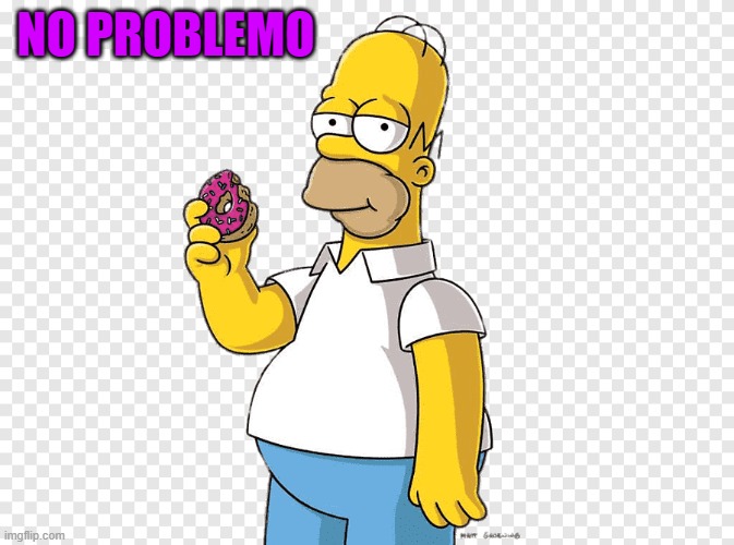 homer | NO PROBLEMO | image tagged in homer | made w/ Imgflip meme maker